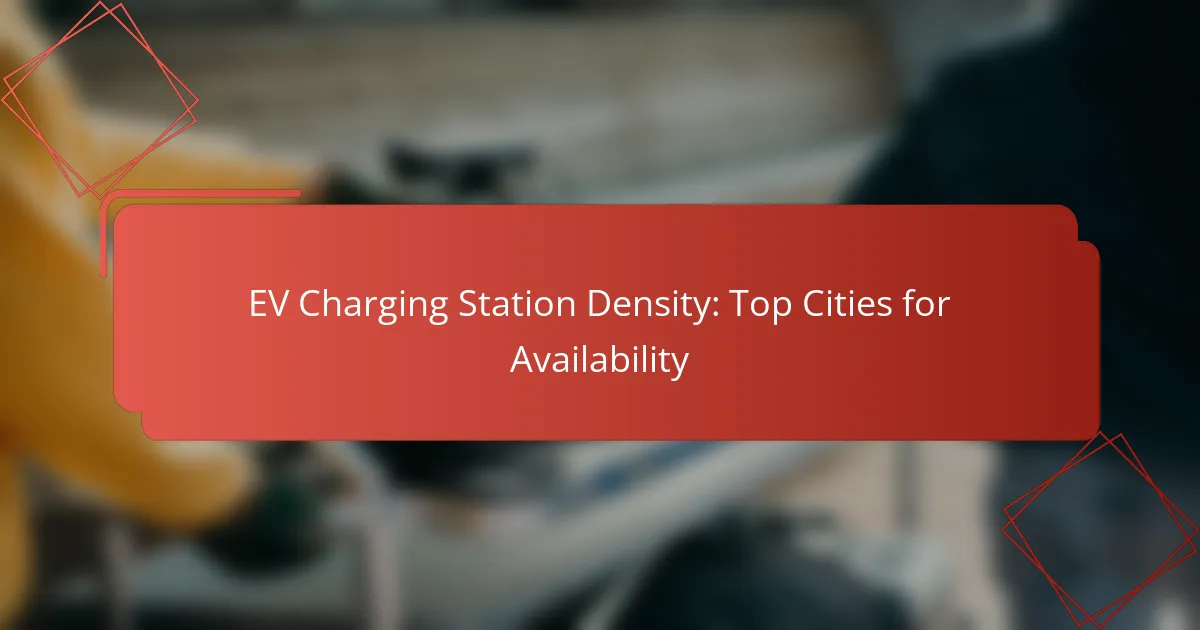 EV Charging Station Density: Top Cities for Availability