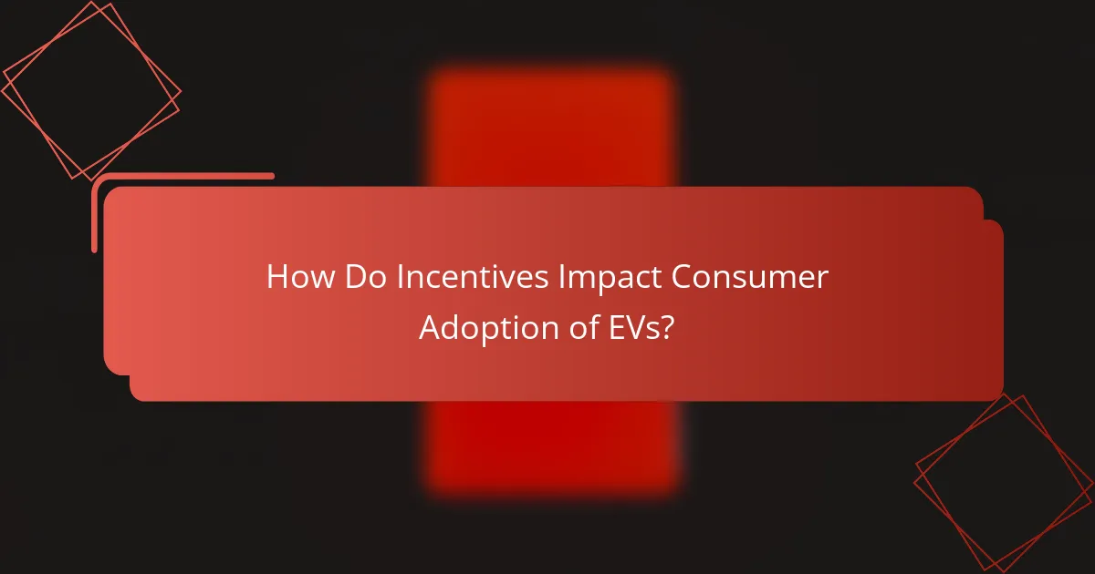 How Do Incentives Impact Consumer Adoption of EVs?