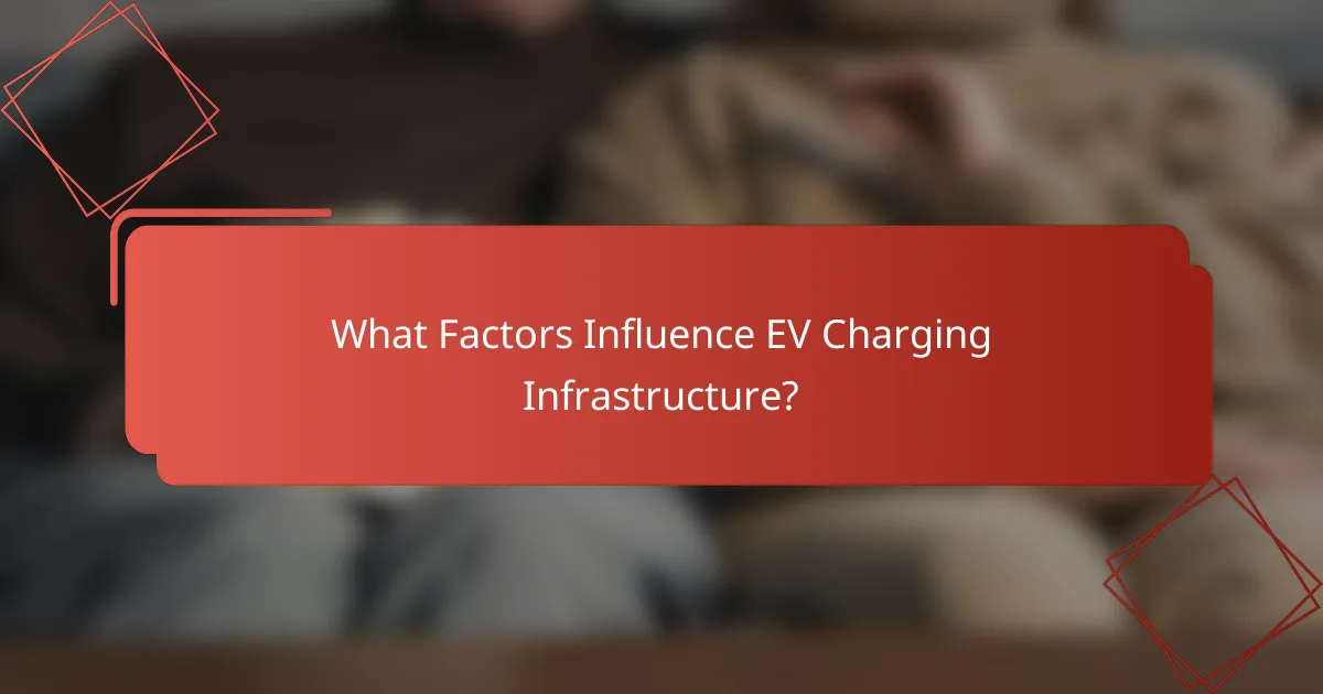 What Factors Influence EV Charging Infrastructure?